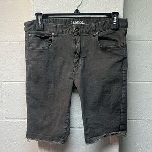 Carbon gray denim cut off shorts. Size 34
